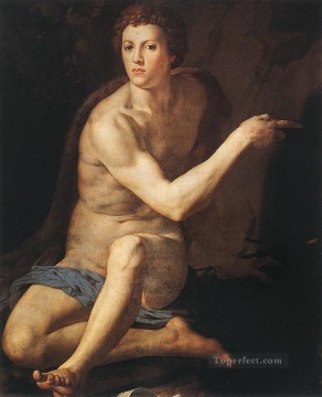 アーニョロ・ブロンズィーノ Painting - 洗礼者ヨハネ フィレンツェ・アニョロ・ブロンズィーノ